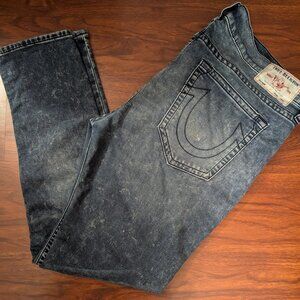 True Religion Mens Jeans Rocco Relaxed Skinny Medium Wash Blue Relaxed Fit Sz 46